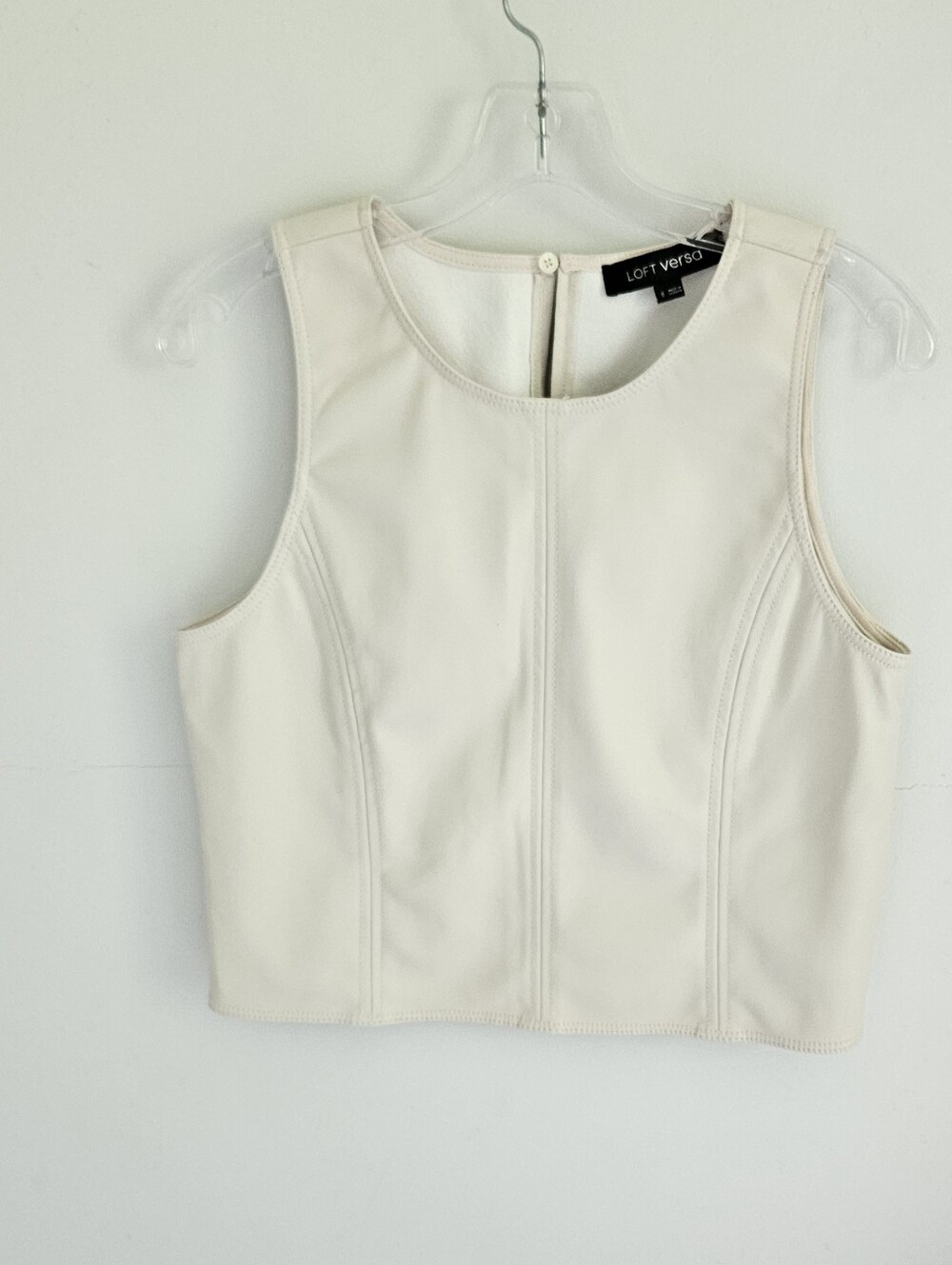 Loft Versa Off White Imitation Leather Vest